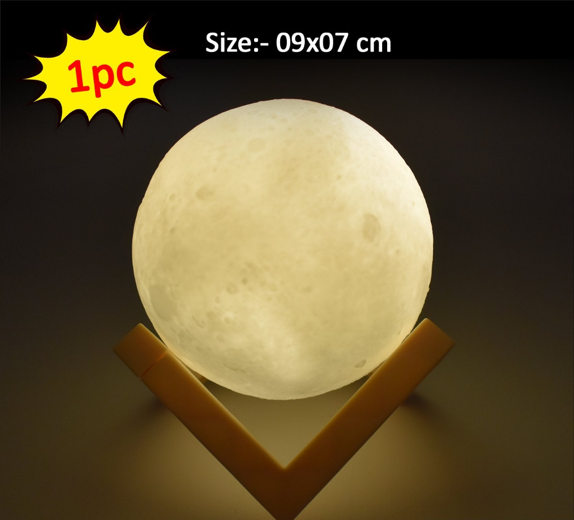 3d Power Moon Lamp With Touch Control Adjust Brightness